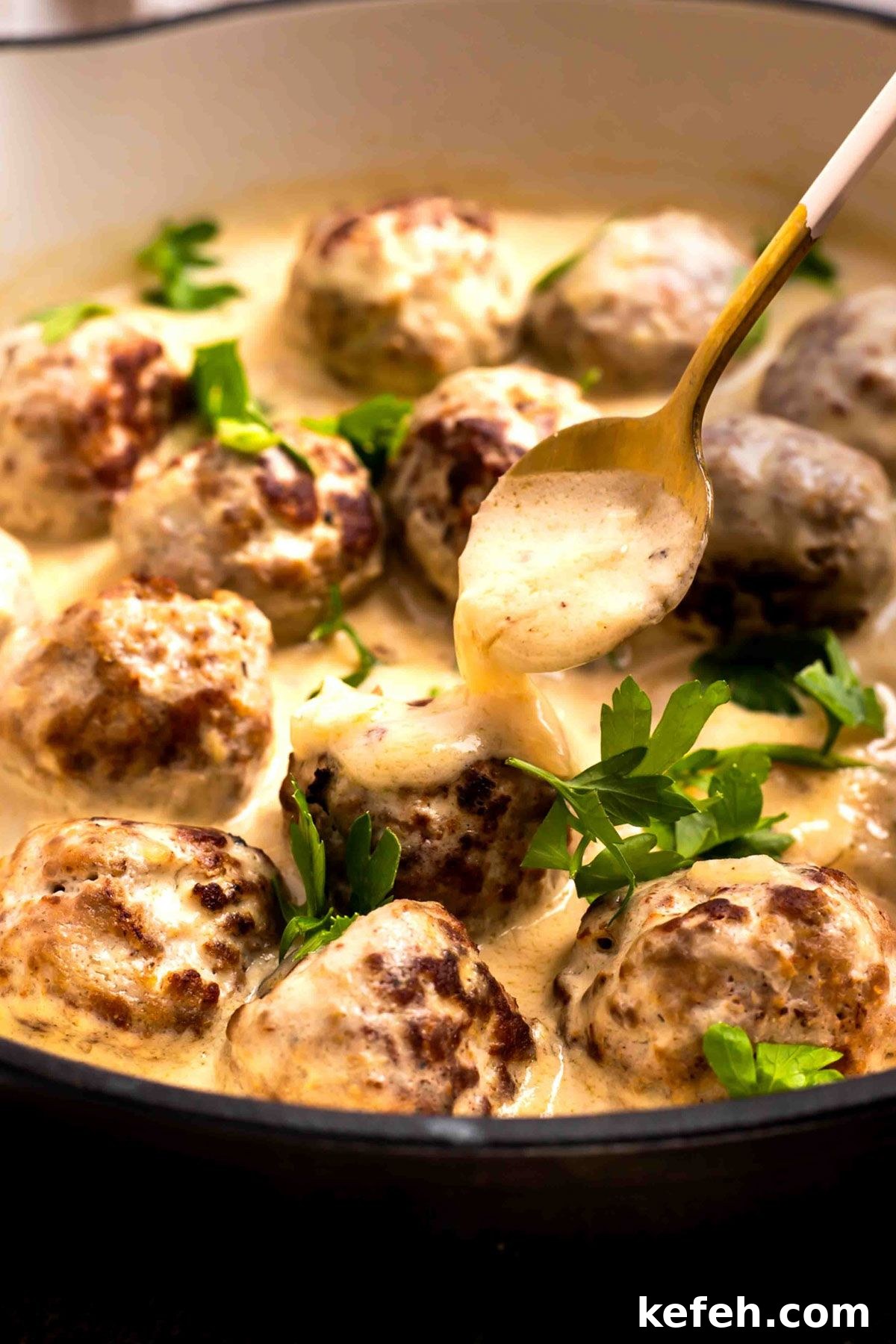 Keto-Style Swedish Meatballs with Creamy Sauce 2 Keto Swedish Meatballs