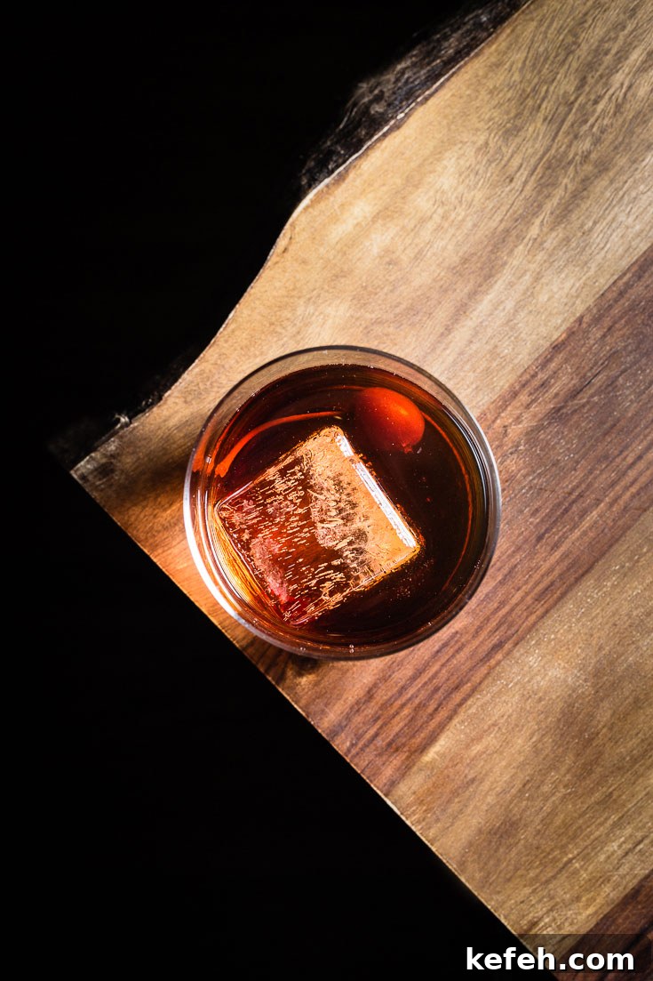 How to Make a Classic Rum Manhattan Cocktail 3 1888 Rum Manhattan overhead