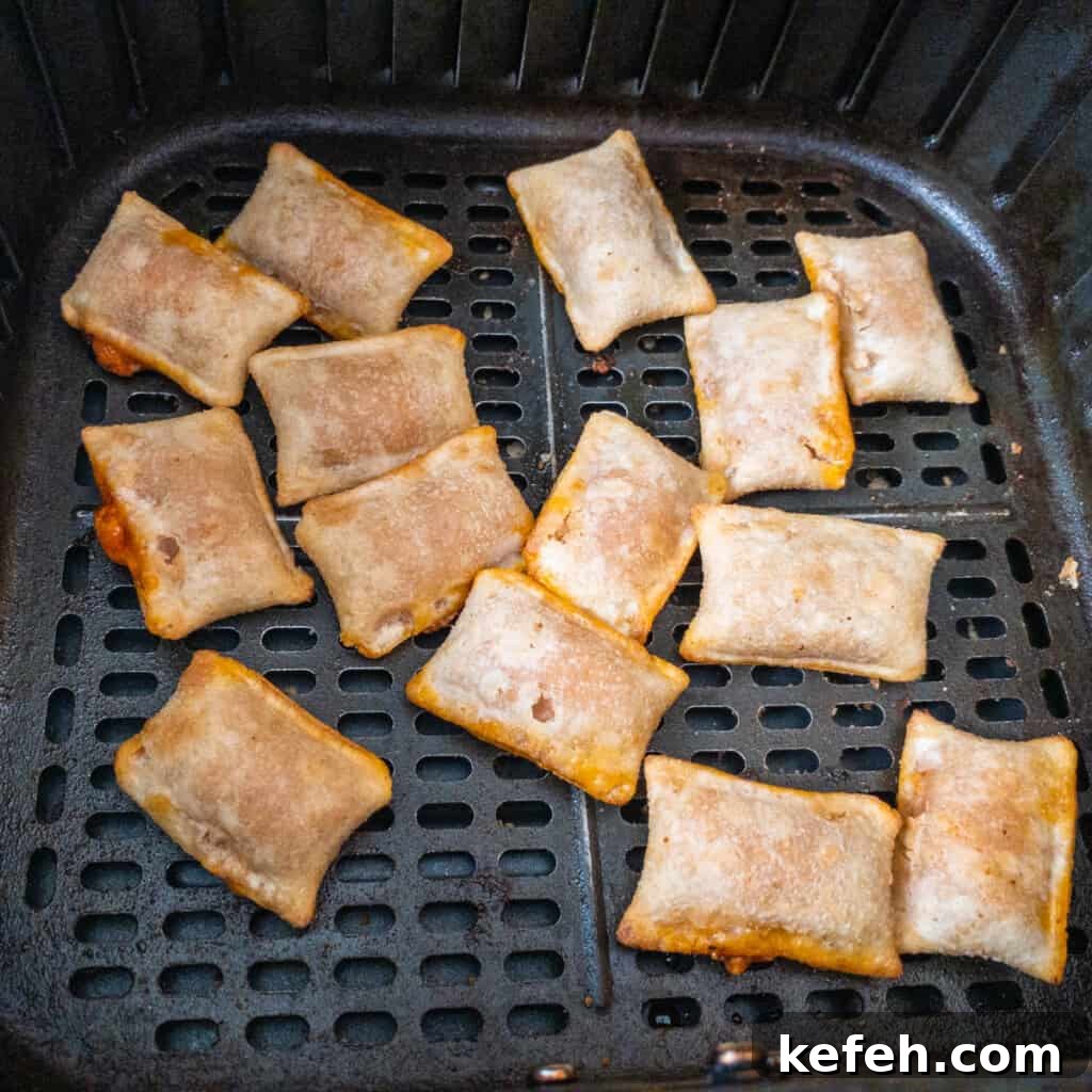 Crispy Air Fryer Pizza Rolls in 15 Minutes 3 frozen pizza rolls in air fryer basket