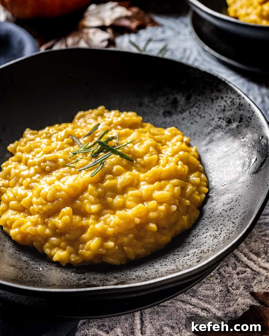 Pumpkin Rosemary Risotto with Taleggio Cheese