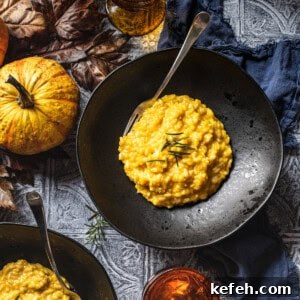 Pumpkin Rosemary Risotto with Taleggio Cheese
