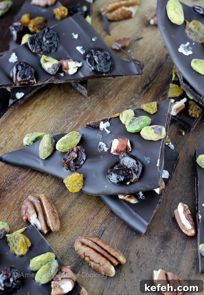 Salted Chocolate Cherry Pistachio Pecan Bark Recipe 4 Salted Chocolate Cherry Pistachio Pecan Holiday Bark Recipe | An easy Christmas treat to share or to keep! It's so delicious you might not want to share!