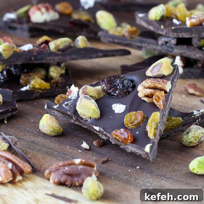 Salted Chocolate Cherry Pistachio Pecan Bark Recipe 5 Salted Chocolate Cherry Pistachio Pecan Holiday Bark Recipe | An easy Christmas treat to share or to keep! It's so delicious you might not want to share!