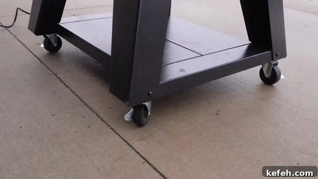 rolling, locking casters