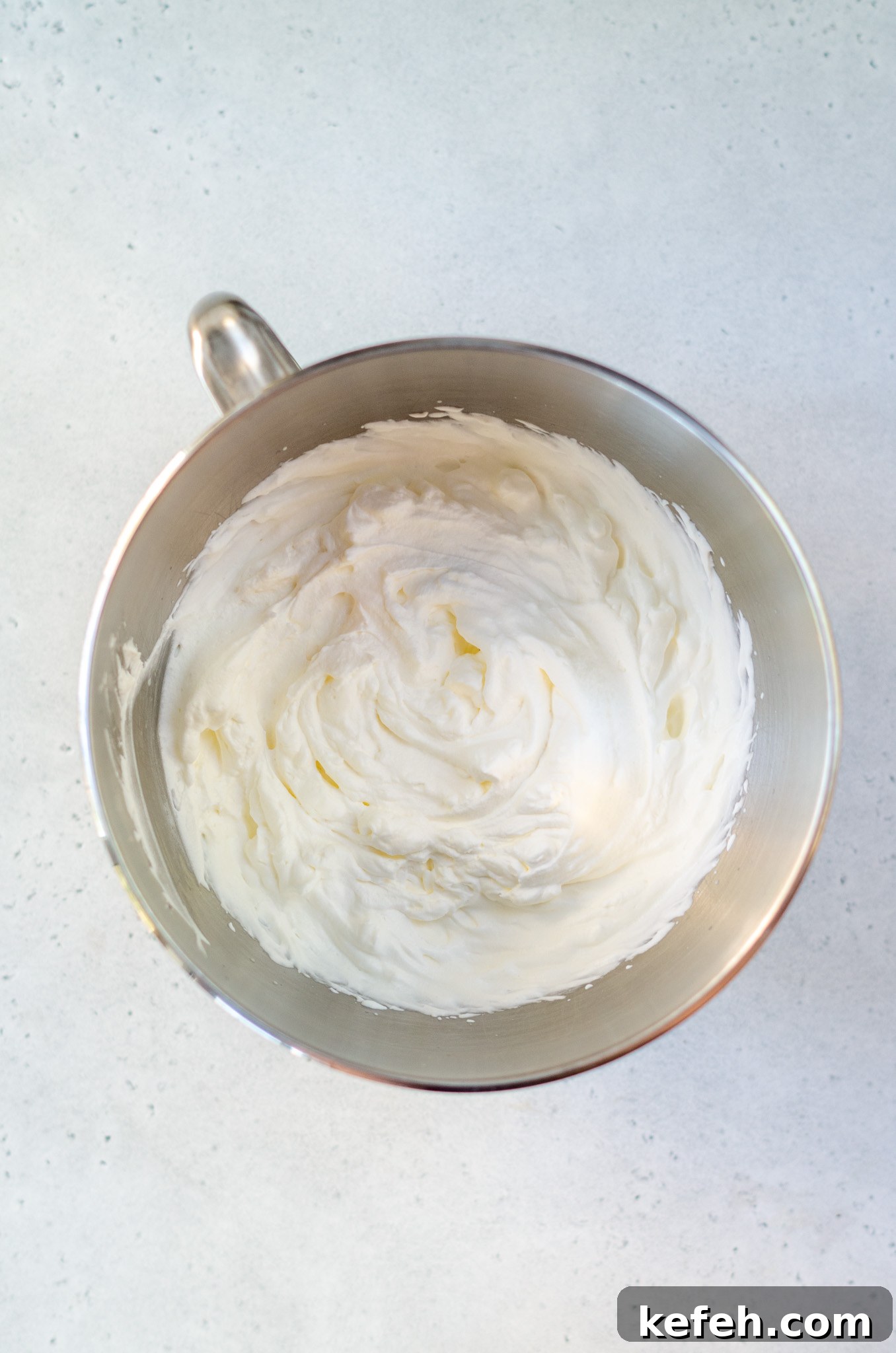 whipped cream in a bowl