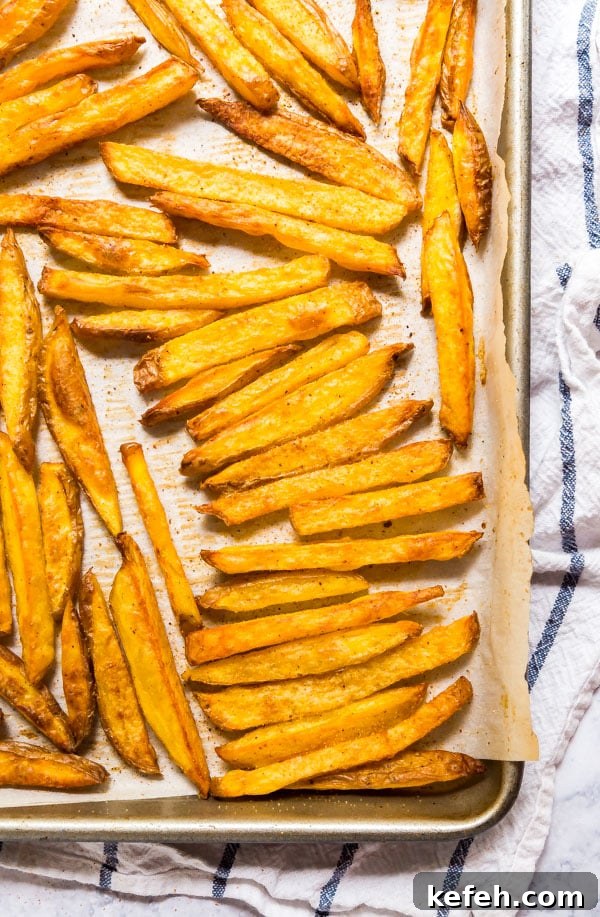 Crispy Oven-Baked French Fries Recipe 3 homemade french fries