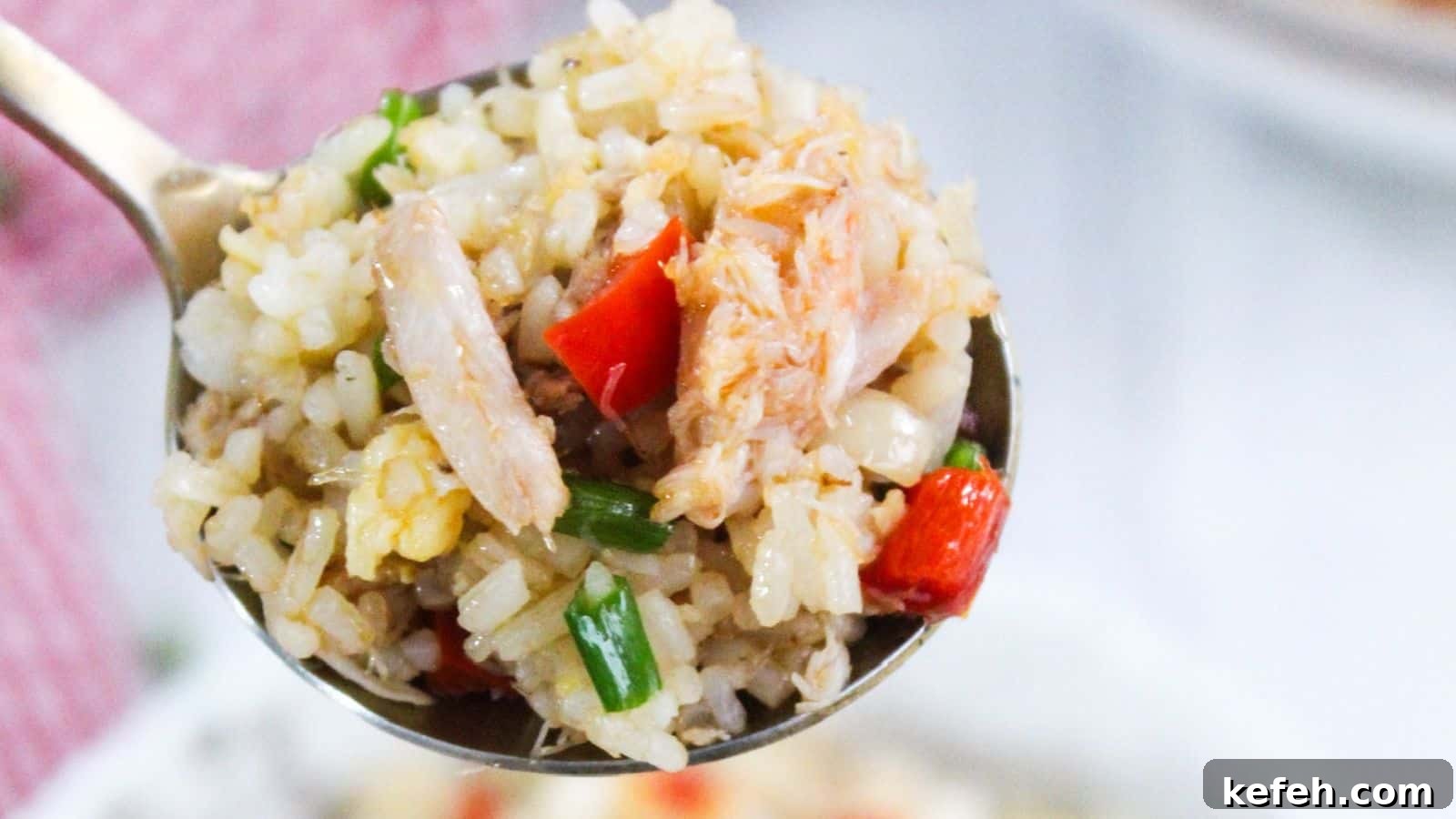 30 Seafood Recipes That Turn Weeknights Into a Vacation 16 A bowl of fried rice with vegetables and crab meat.