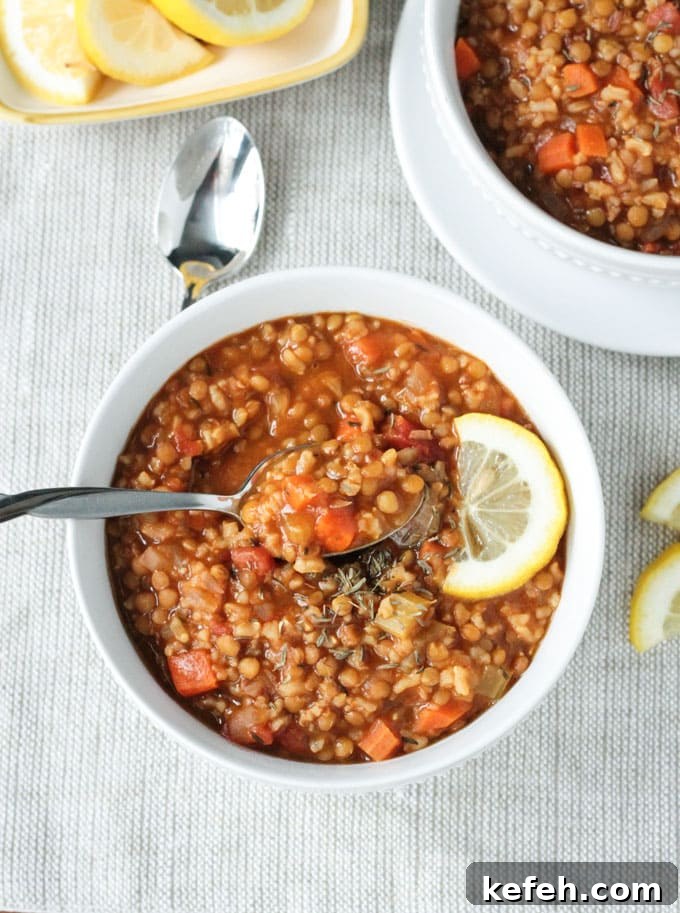 Lentil Rice Soup