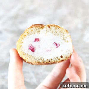 appetizer cauliflower cream cheese filled baguette