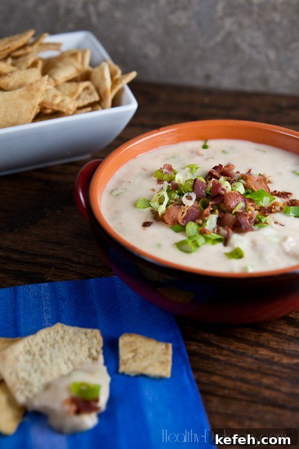 Creamy Bacon and Scallion Dip with a Spicy Kick 2 spicy bacon and scallion dip | healthy-delicious.com