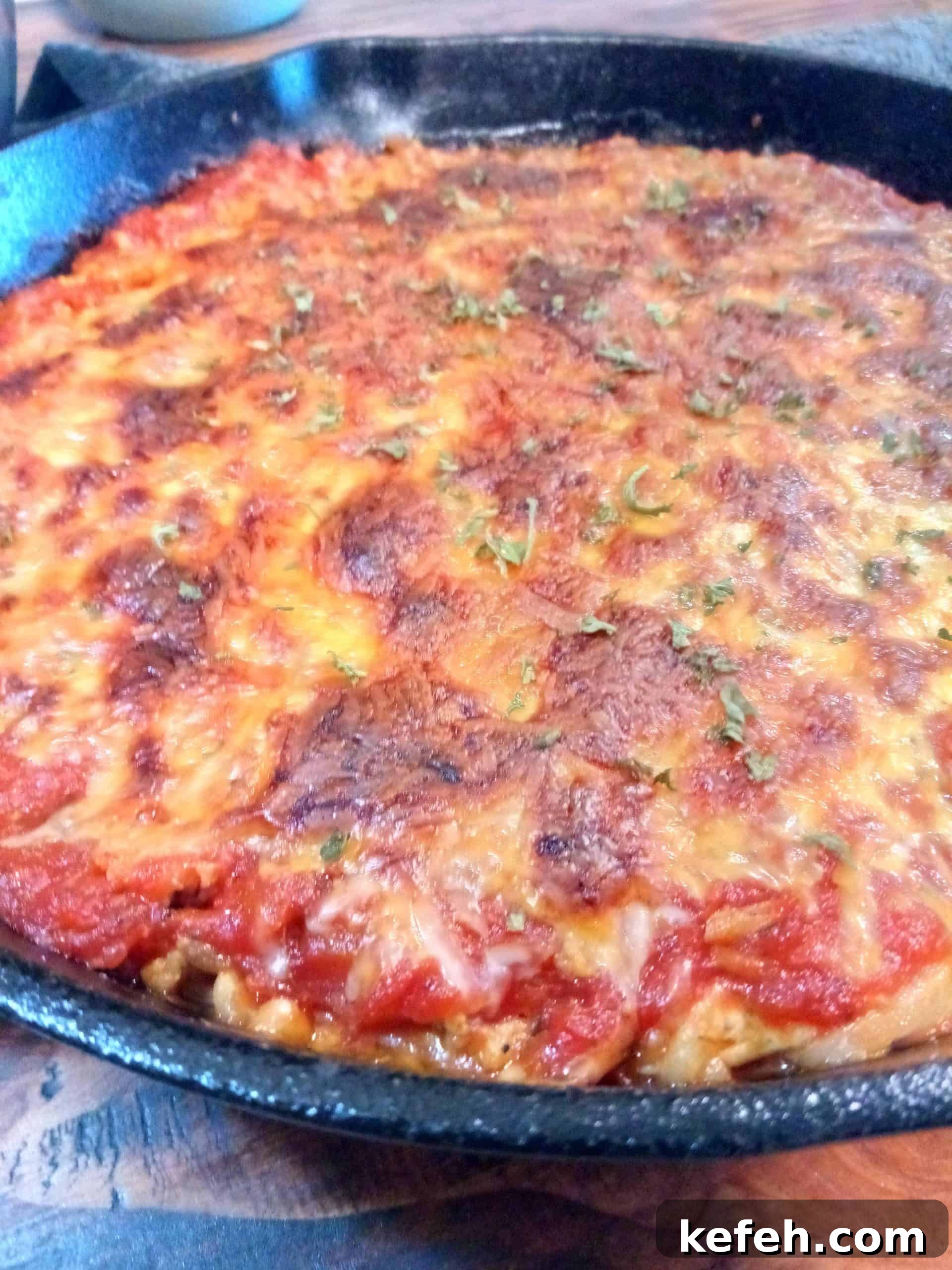 Gluten-Free Spaghetti Pie {in a Cast Iron Skillet}
