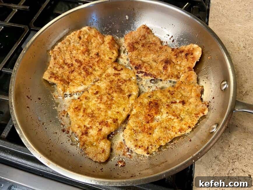 Cooking in a pan.