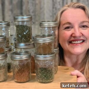 Homemade seasoning blends jar