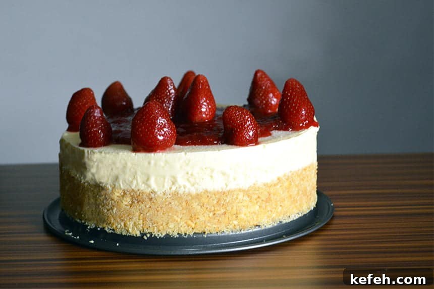 strawberry cheesecake ice cream cake
