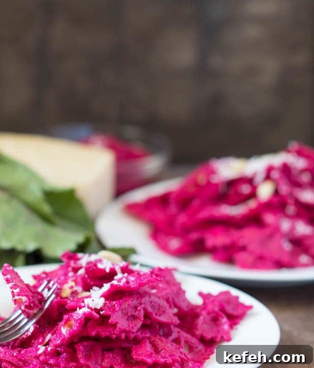 Creamy Beet Pesto Pasta with Goat Cheese and Walnuts 3 img 7562 2