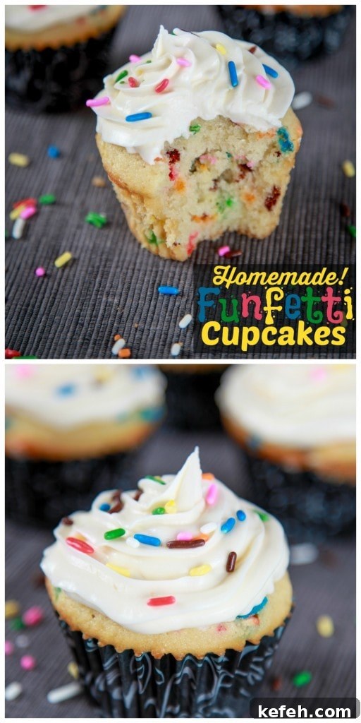 Homemade Funfetti Cupcake