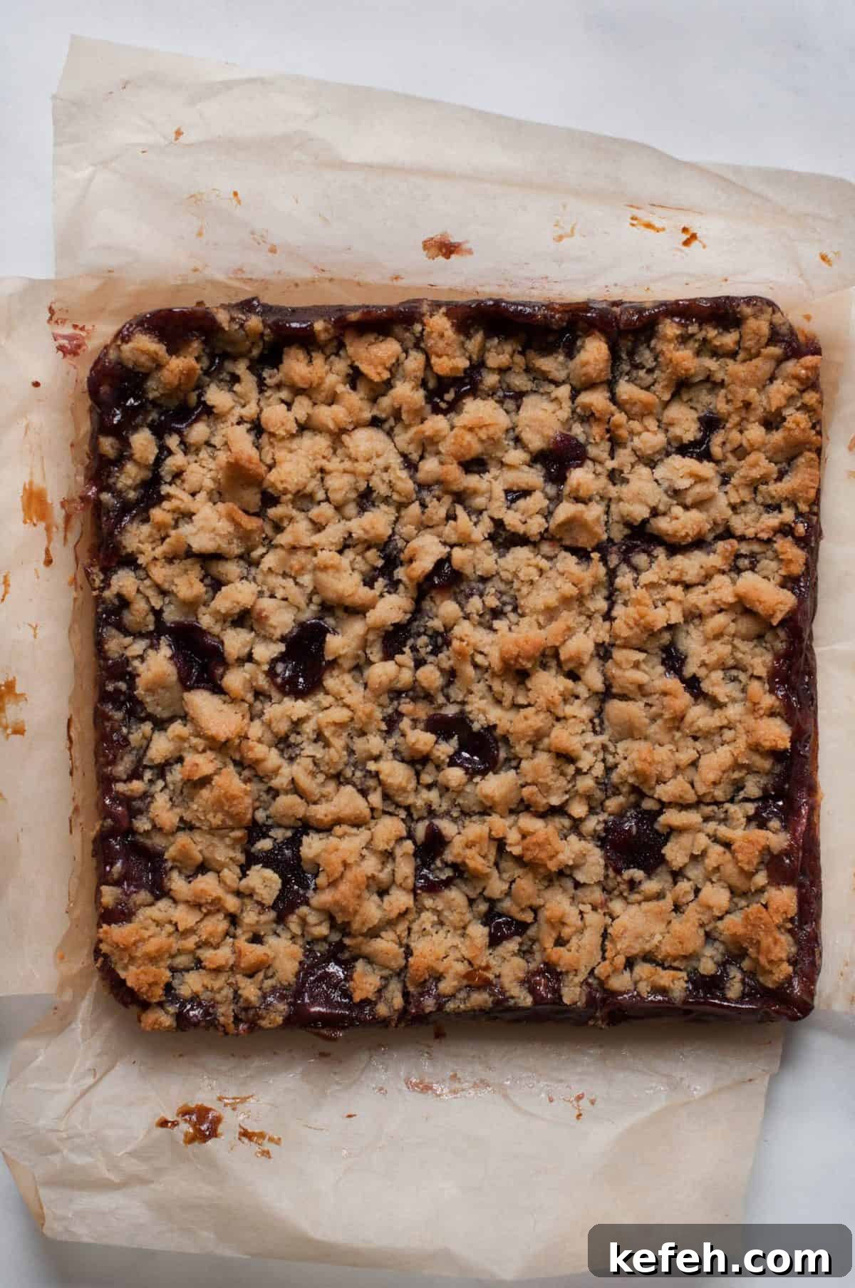 healthier peanut butter and jelly bars
