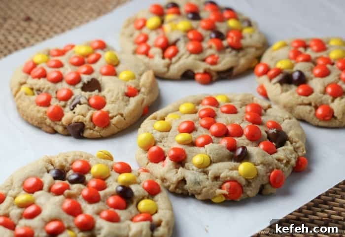 Reese's Pieces Peanut Butter Blast Cookies Recipe 2 soft-batch peanut butter cookie recipe reese's pieces