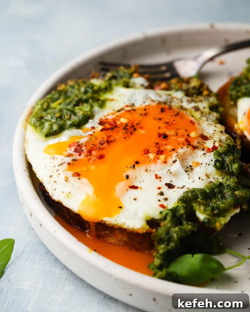 Viral TikTok Pesto Eggs on Toast Recipe for Quick Breakfast 2 Pesto Eggs