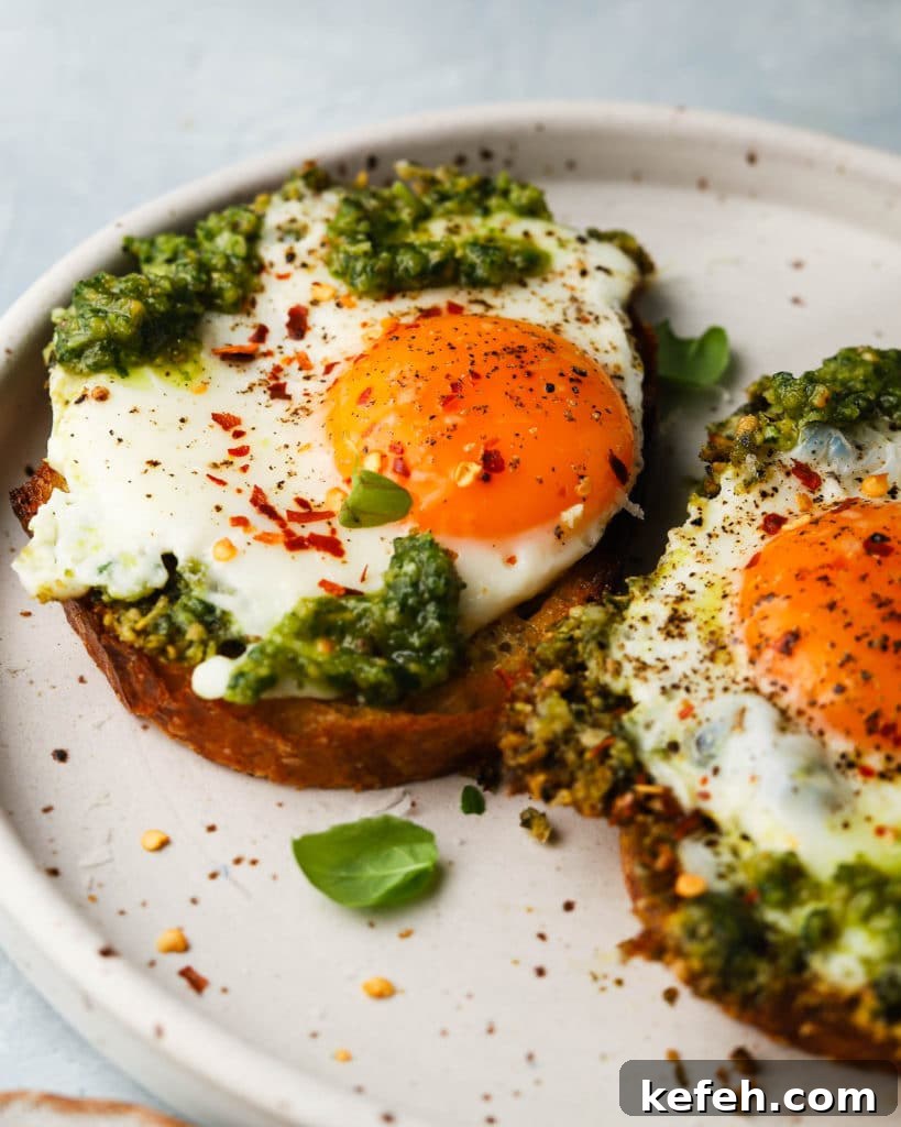 Viral TikTok Pesto Eggs on Toast Recipe for Quick Breakfast 3 Pesto Eggs