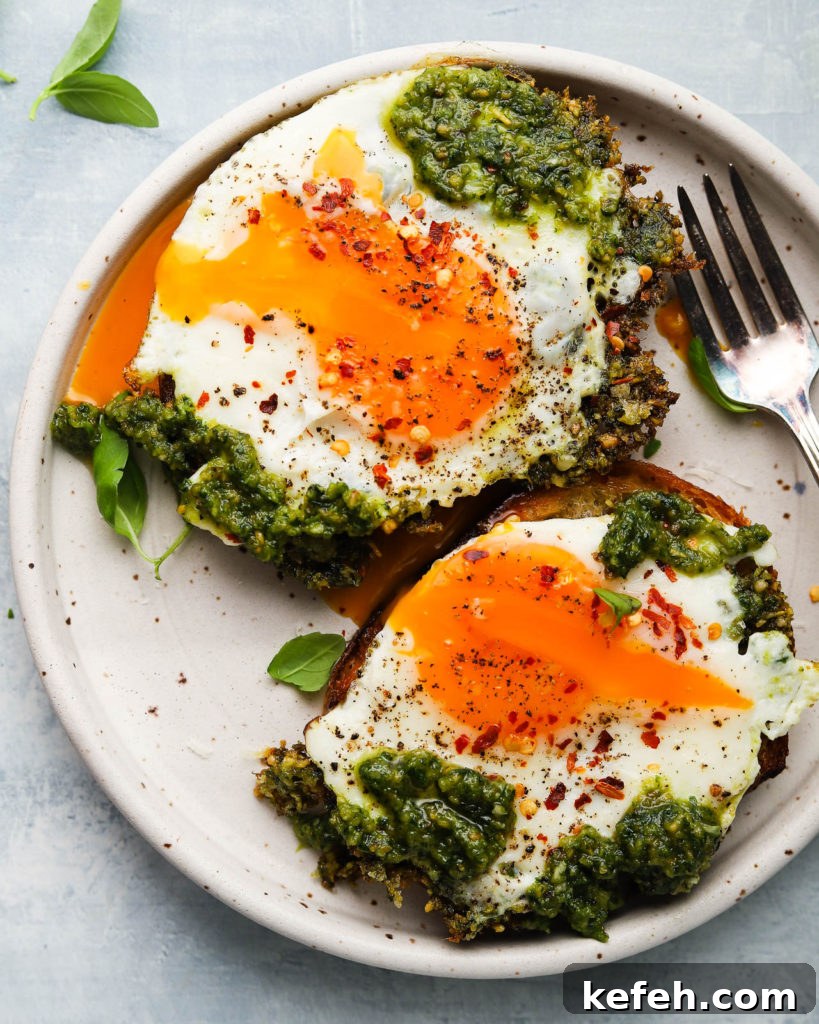 Viral TikTok Pesto Eggs on Toast Recipe for Quick Breakfast 6 Pesto Eggs