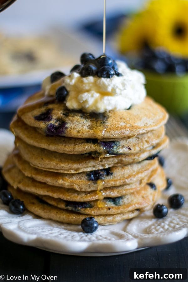 Fluffy Whole Wheat Buttermilk Pancakes Recipe 3 Whole Wheat Blueberry Buttermilk Pancakes