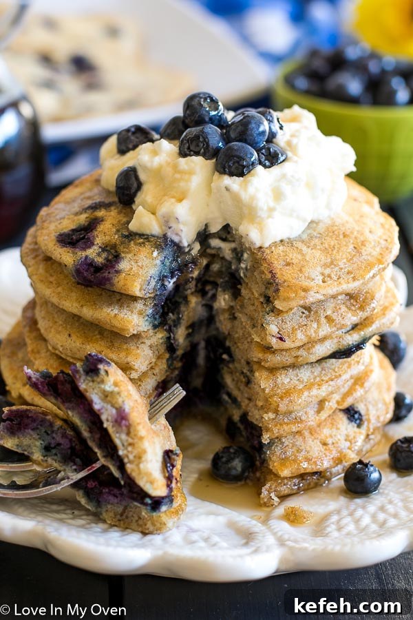 Fluffy Whole Wheat Buttermilk Pancakes Recipe 7 Whole Wheat Blueberry Blueberry Pancakes