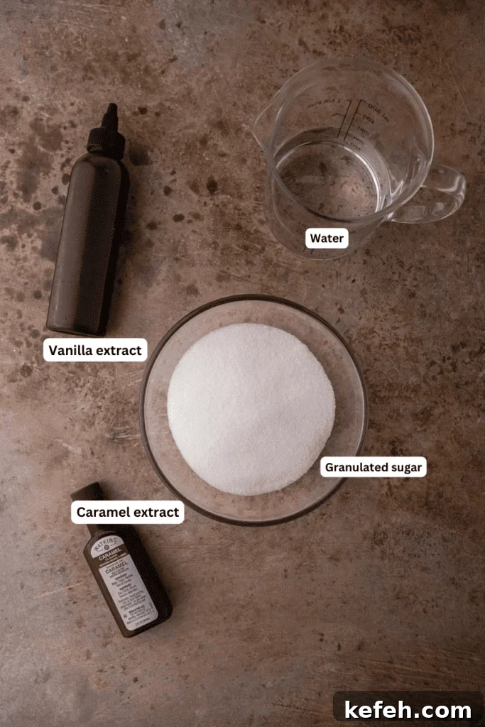 Homemade Caramel Coffee Syrup Recipe for Café-Quality Drinks 3 Ingredients on the counter