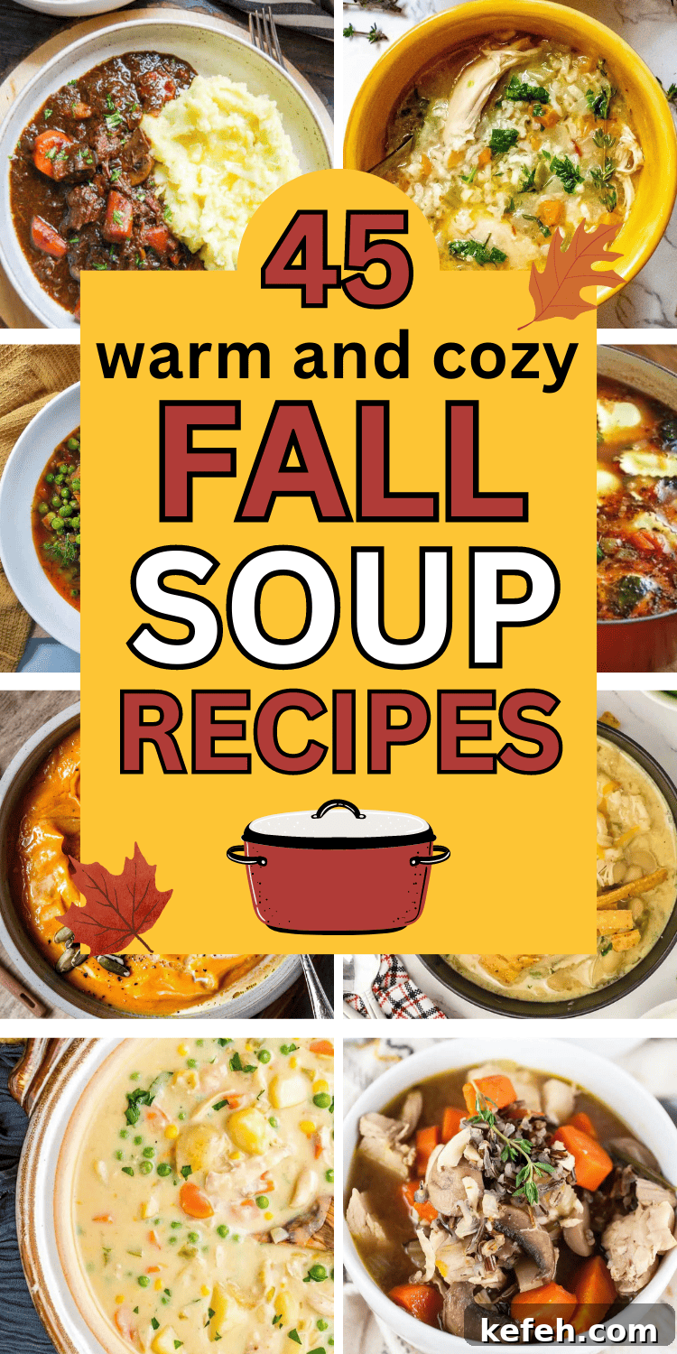 The best cozy autumn soup recipes! Hearty fall soup ideas easy recipes, easy autumn soup recipes, easy fall soup recipes healthy, autumn soup recipes healthy, fall soups and stews comfort foods healthy, fall soups and stews healthy vegetarian, best soup recipes ever homemade, easy fall dinner ideas soup, best slow cooker soup recipes healthy, best fall soup stew recipes, fall soup aesthetic, fall stew recipes vegetarian, hearty soup recipes comfort foods, fall stew recipes crock pot cold weather