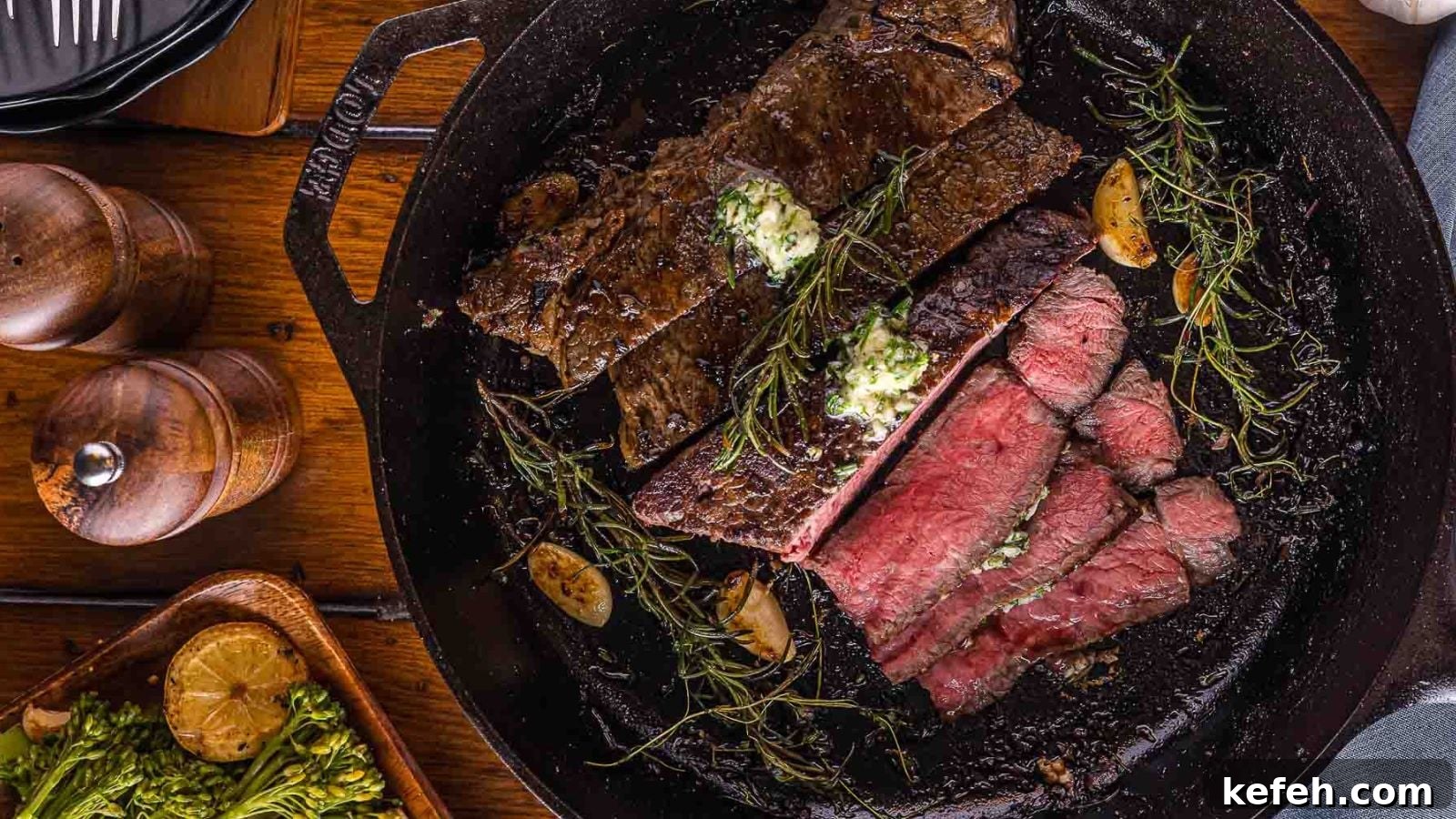 17 Budget-Friendly Steak Recipes to Feed a Crowd Without Breaking the Bank 19 Cast iron steak with a deep sear and butter juices pooling in the pan.