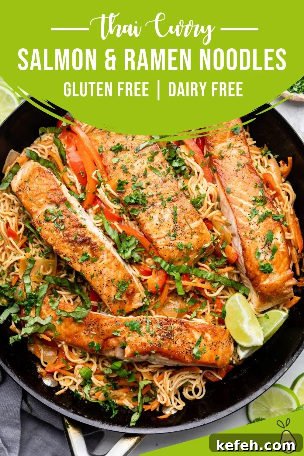 Thai Curry Salmon and Ramen Noodles Longpin