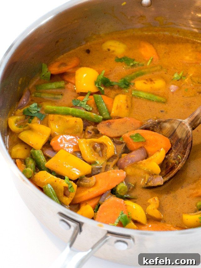 cropped image of vegetable curry