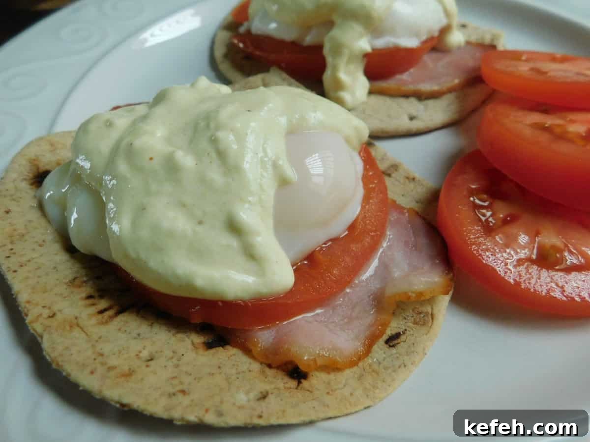 Flat Out Eggs Benedict: Fluffy English Muffin-Free Recipe 5 img 8940 4