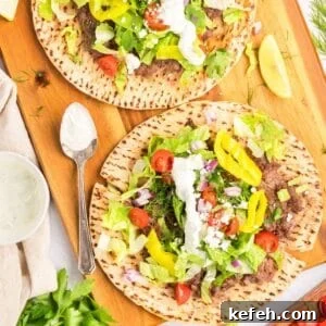 Simple Gyro Smashed Burger Tacos