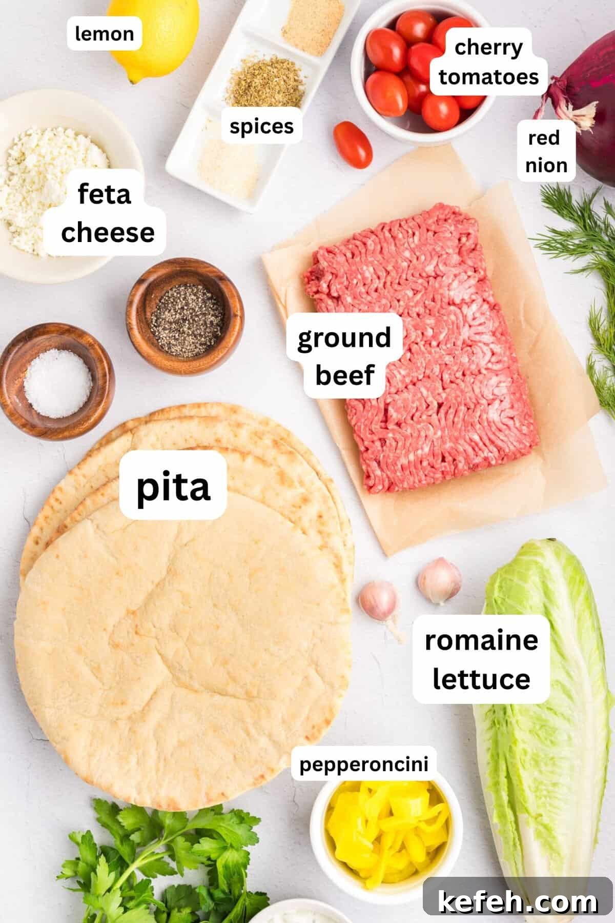 Smash Burger Taco Gyro-Style Recipe Ingredients 