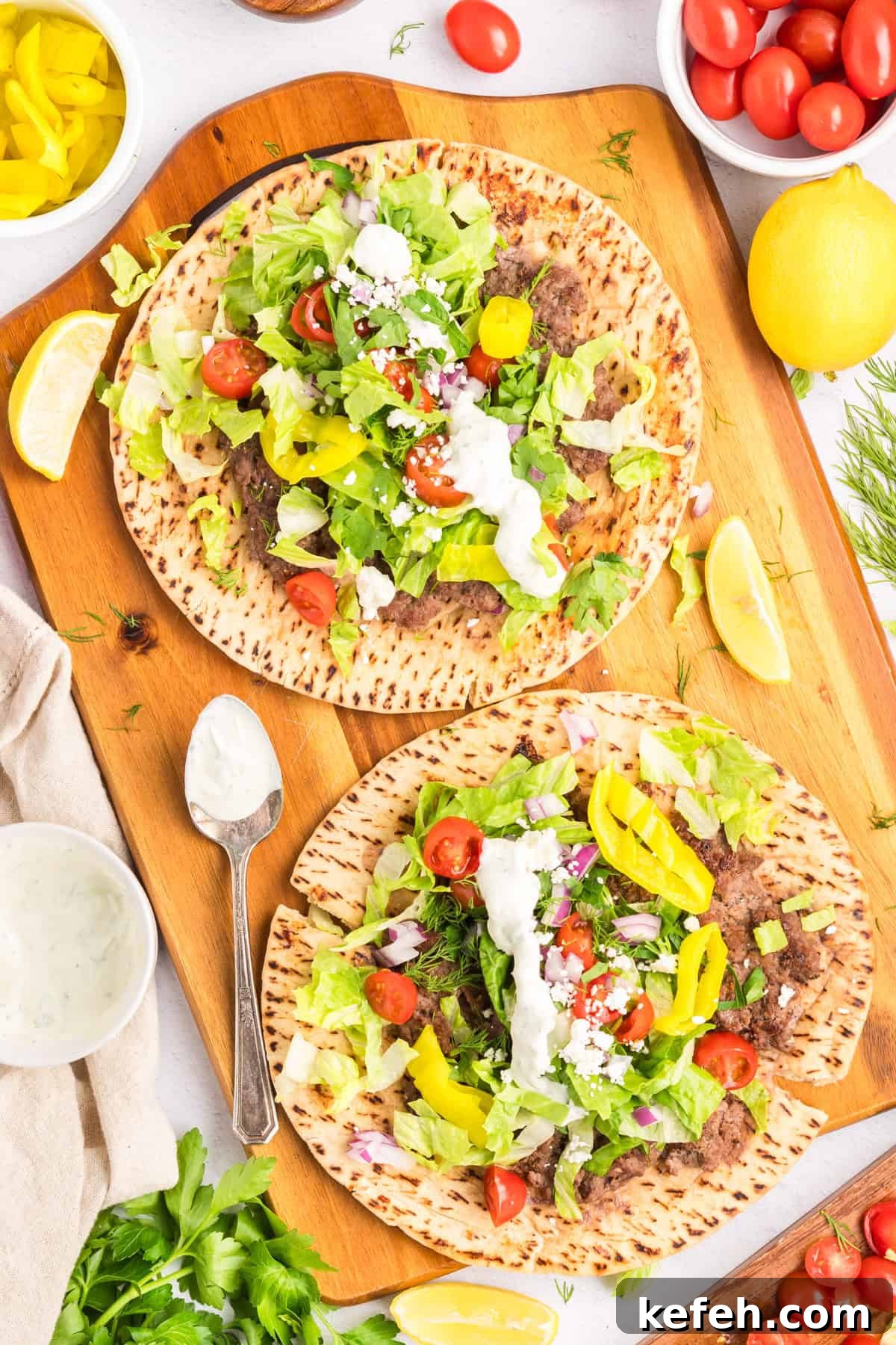 Simple Gyro Smashed Burger Tacos 
