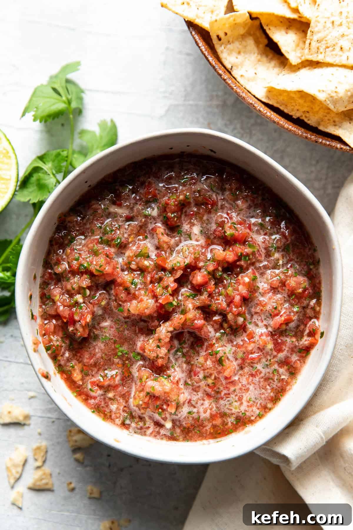 salsa fresca in a bowl.