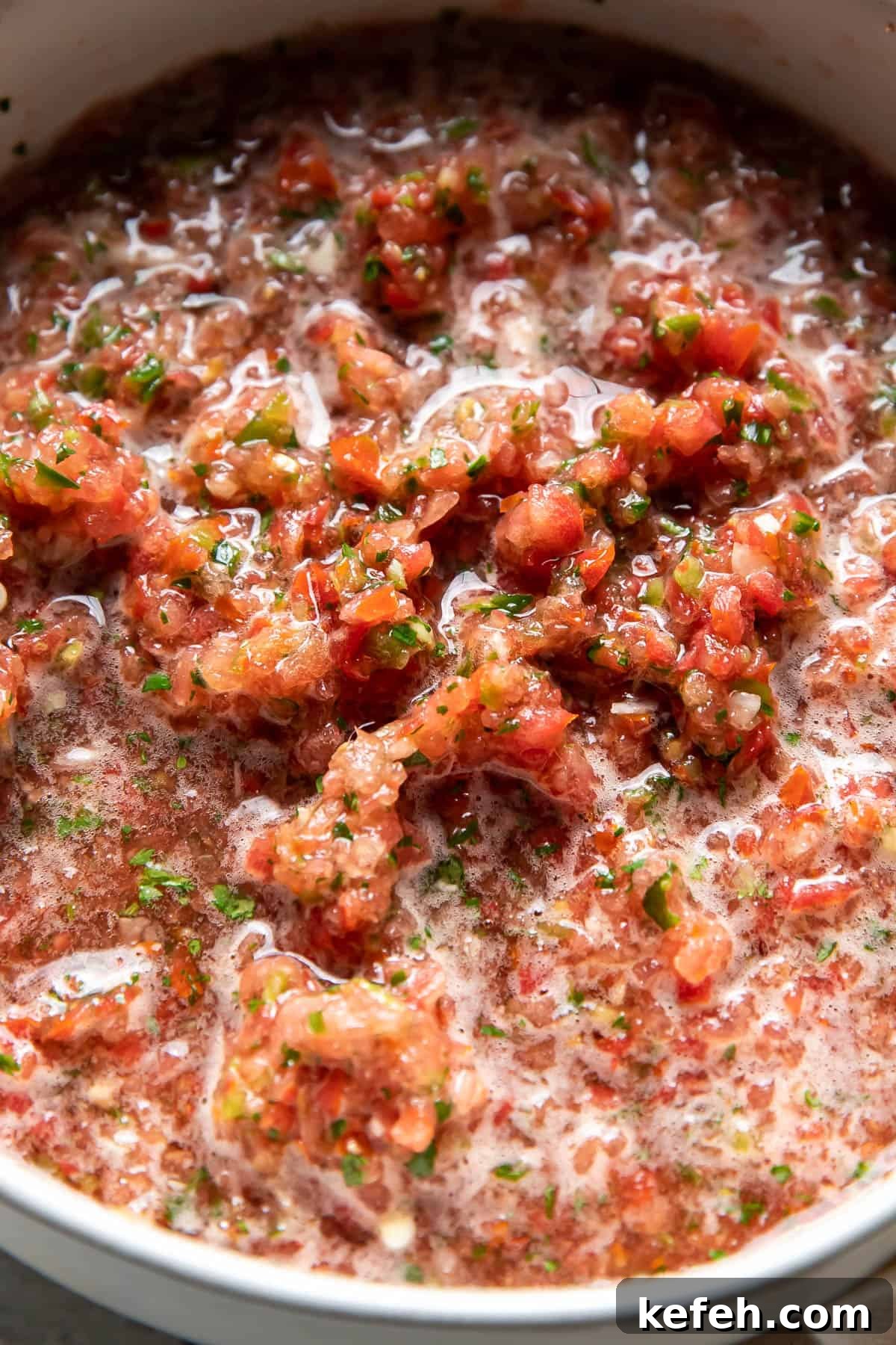 salsa fresca in a bowl.