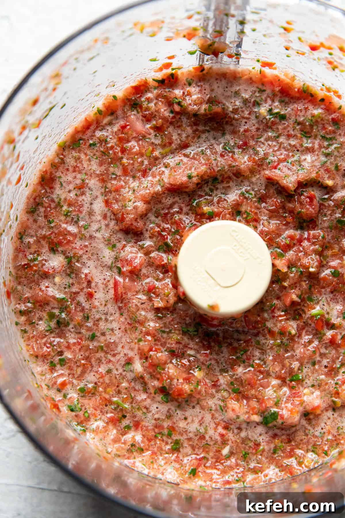 salsa fresca in a food processor.