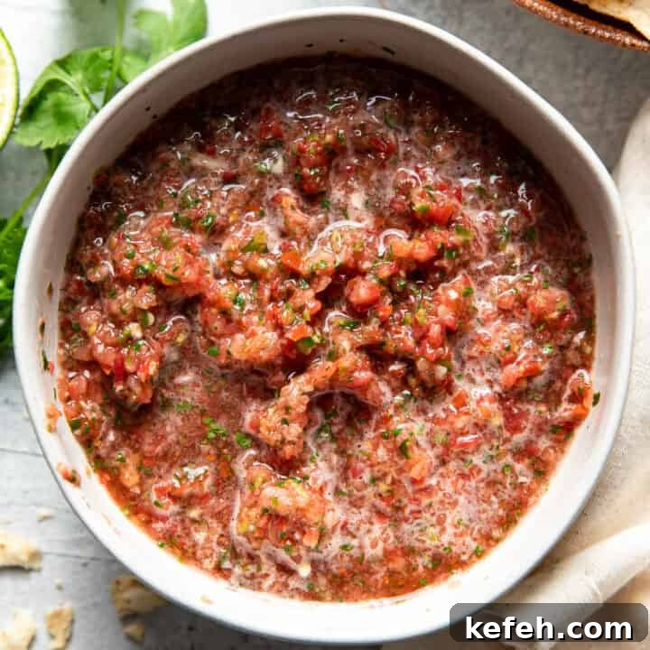 salsa fresca in a bowl.
