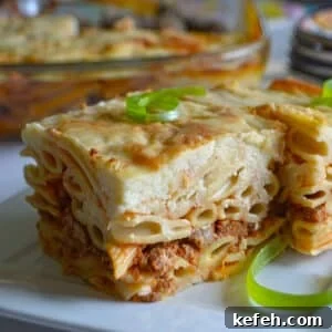 Greek Macaroni with Béchamel Sauce Recipe 6 Layered macarona bechamel close-up