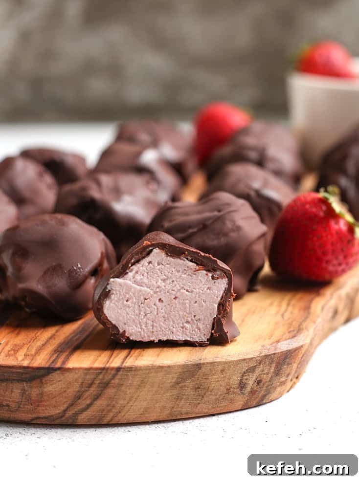 No-Bake Paleo Strawberry Cheesecake Bites Recipe 3 a platter of paleo strawberry cheesecake bites