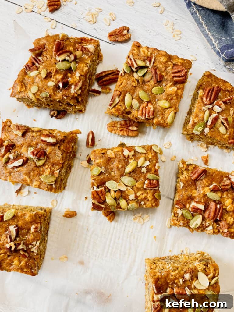 Pumpkin Oatmeal Breakfast Bars 2 Oatmeal Pumpkin Bars