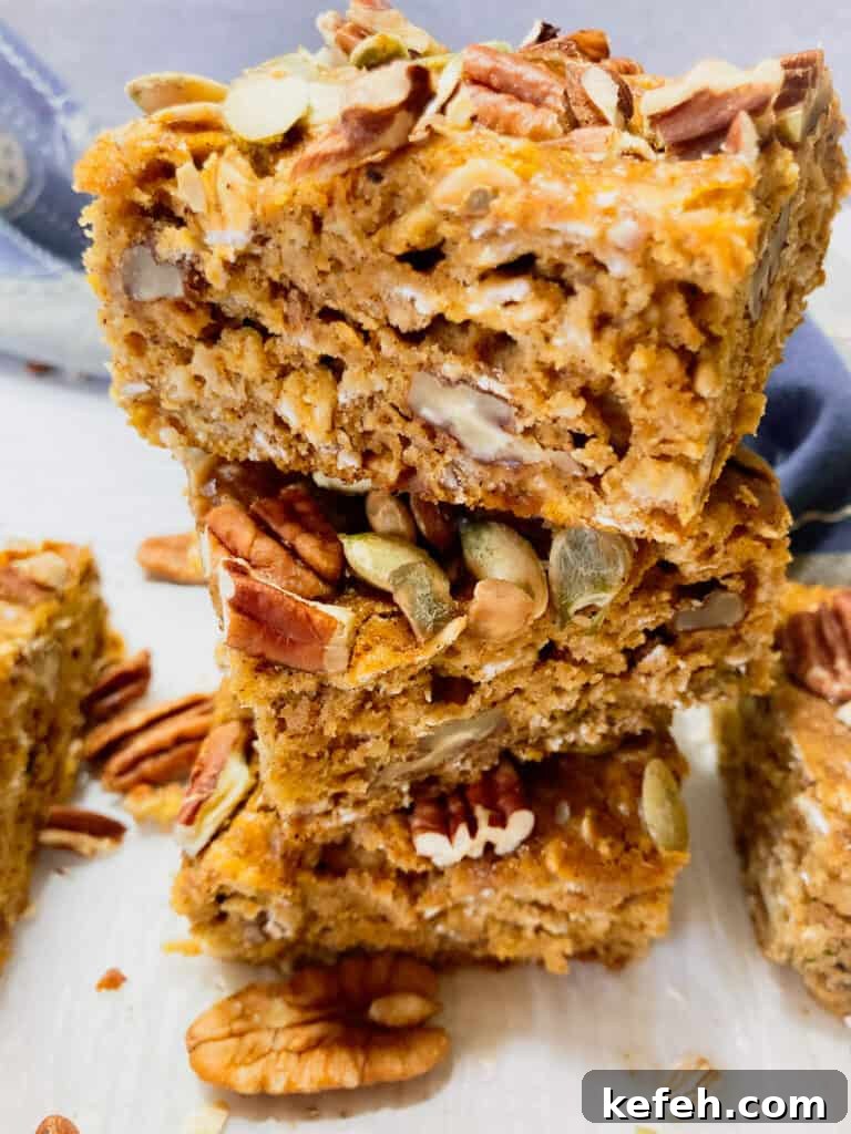 Pumpkin Oatmeal Breakfast Bars 4 Oatmeal Pumpkin Bars