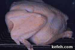 Smoked Turkey Topped with Bacon Butter 12 Turkey in smoker