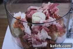 Smoked Turkey Topped with Bacon Butter 8 Bacon butter in food processor
