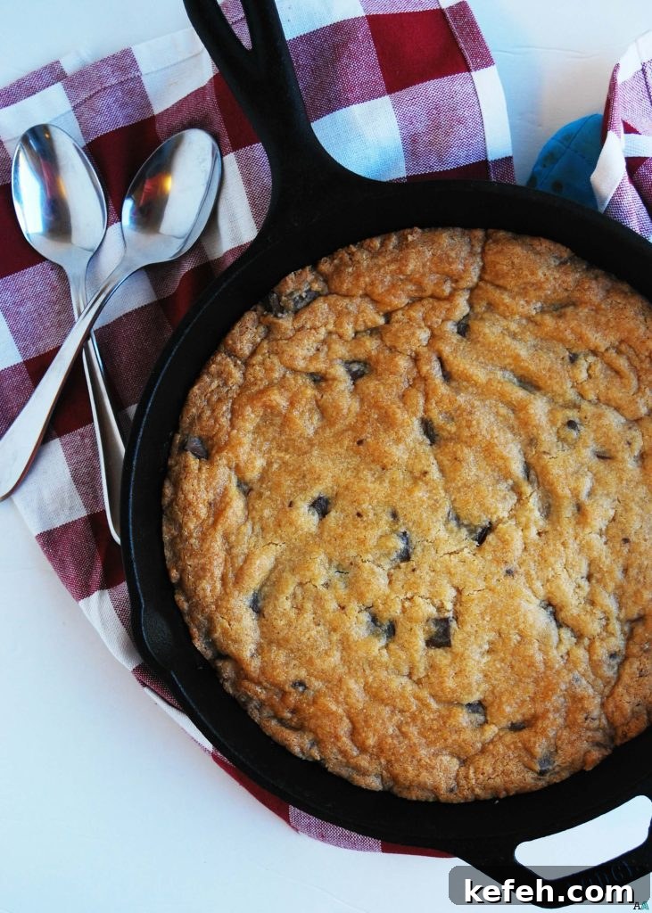 Gluten-Free Vegan Skillet Cookie - Nut-Free Recipe 2 Gluten-free & Vegan Skillet Chocolate Chip Cookie (Gluten, dairy, egg, peanut & tree nut free; vegan) Dessert recipe by AllergyAwesomeness.com