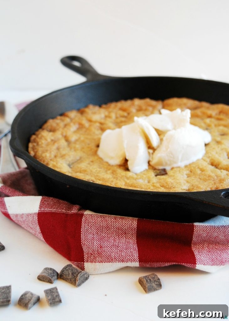 Gluten-Free Vegan Skillet Cookie - Nut-Free Recipe 5 Gluten-free & Vegan Skillet Chocolate Chip Cookie (Gluten, dairy, egg, peanut & tree nut free; vegan) Dessert recipe by AllergyAwesomeness.com