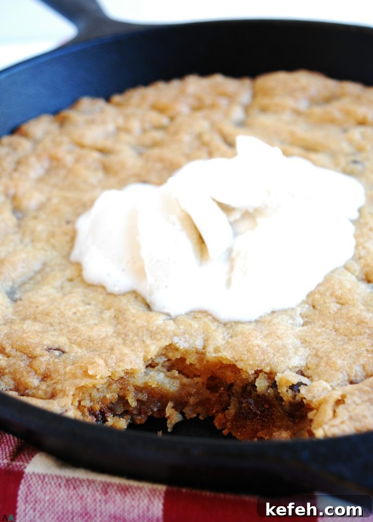 Gluten-Free Vegan Skillet Cookie - Nut-Free Recipe 8 Gluten-free & Vegan Skillet Chocolate Chip Cookie (Gluten, dairy, egg, peanut & tree nut free; vegan) Dessert recipe by AllergyAwesomeness.com