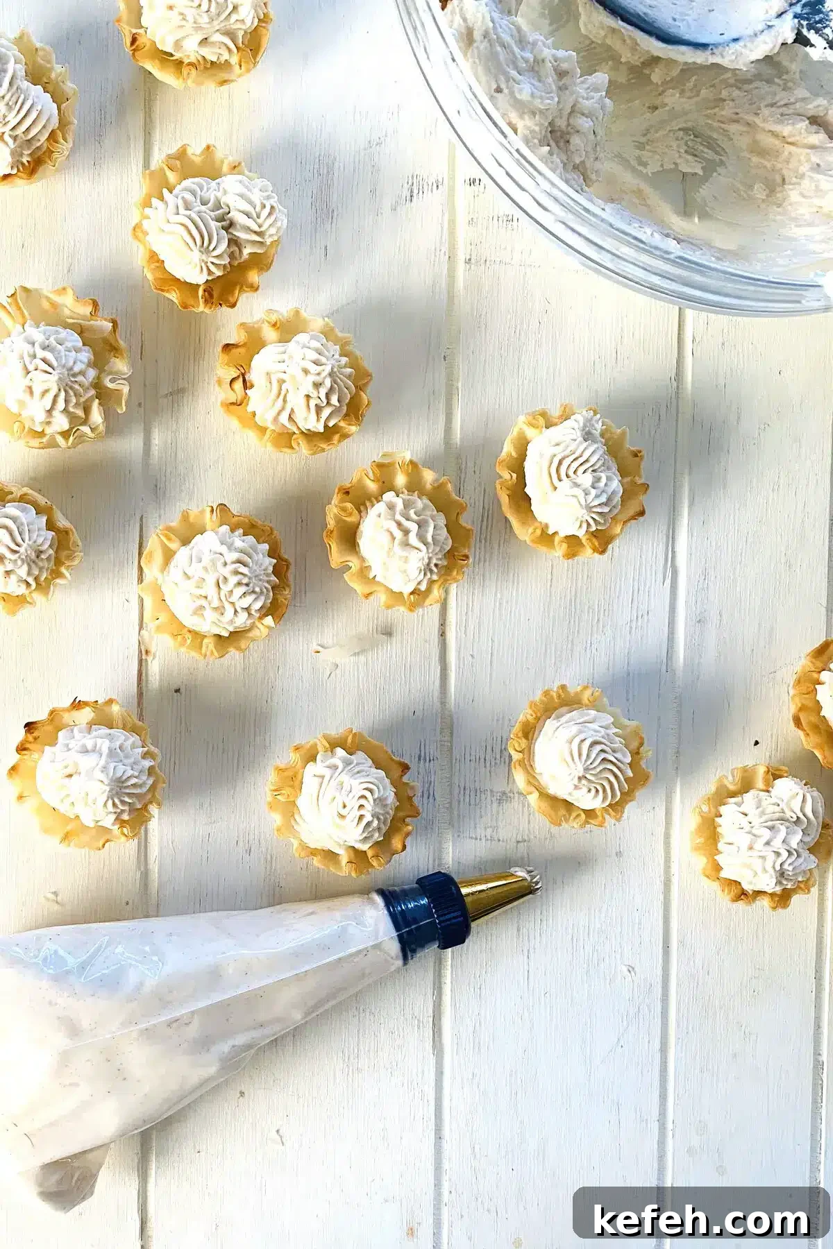 Mini No-Bake Philadelphia Cheesecakes Recipe 9 Cheesecake filled phyllo cups.